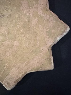 Lot 345 - AN ILKHANID STAR TILE, PERSIA, 14TH CENTURY