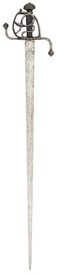 Lot 28 - A NORTH EUROPEAN BASKET-HILTED MILITARY BACKSWORD (TESSAK), LATE 16TH CENTURY