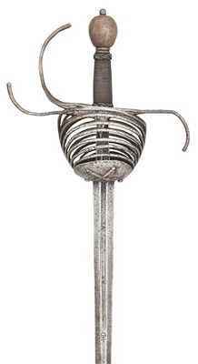 Lot 44 - AN ITALIAN MULTI-RING RAPIER, CIRCA 1630-40, ALMOST CERTAINLY FOR THE PAPAL GUARD