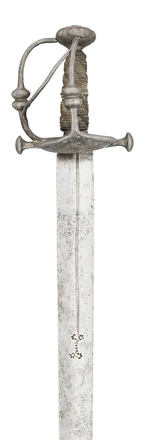 Lot 58 - A NORTH EUROPEAN MILITARY SWORD, CIRCA 1640-60