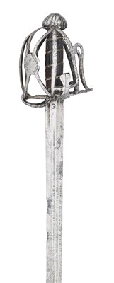 Lot 49 - AN ENGLISH BASKET-HILTED BACKSWORD, CIRCA 1650-90