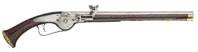 Lot 112 - A 32 BORE SOUTH GERMAN WHEEL-LOCK HOLSTER PISTOL, CIRCA 1640-50