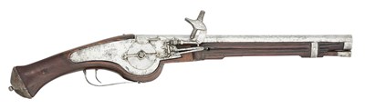 Lot 110 - A 28 BORE NORTH EUROPEAN WHEEL-LOCK HOLSTER PISTOL, CIRCA 1630, DUTCH OR GERMAN