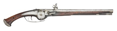 Lot 115 - A 26 BORE NORTH EUROPEAN MILITARY WHEEL-LOCK HOLSTER PISTOL, CIRCA 1650, PROBABLY GERMAN