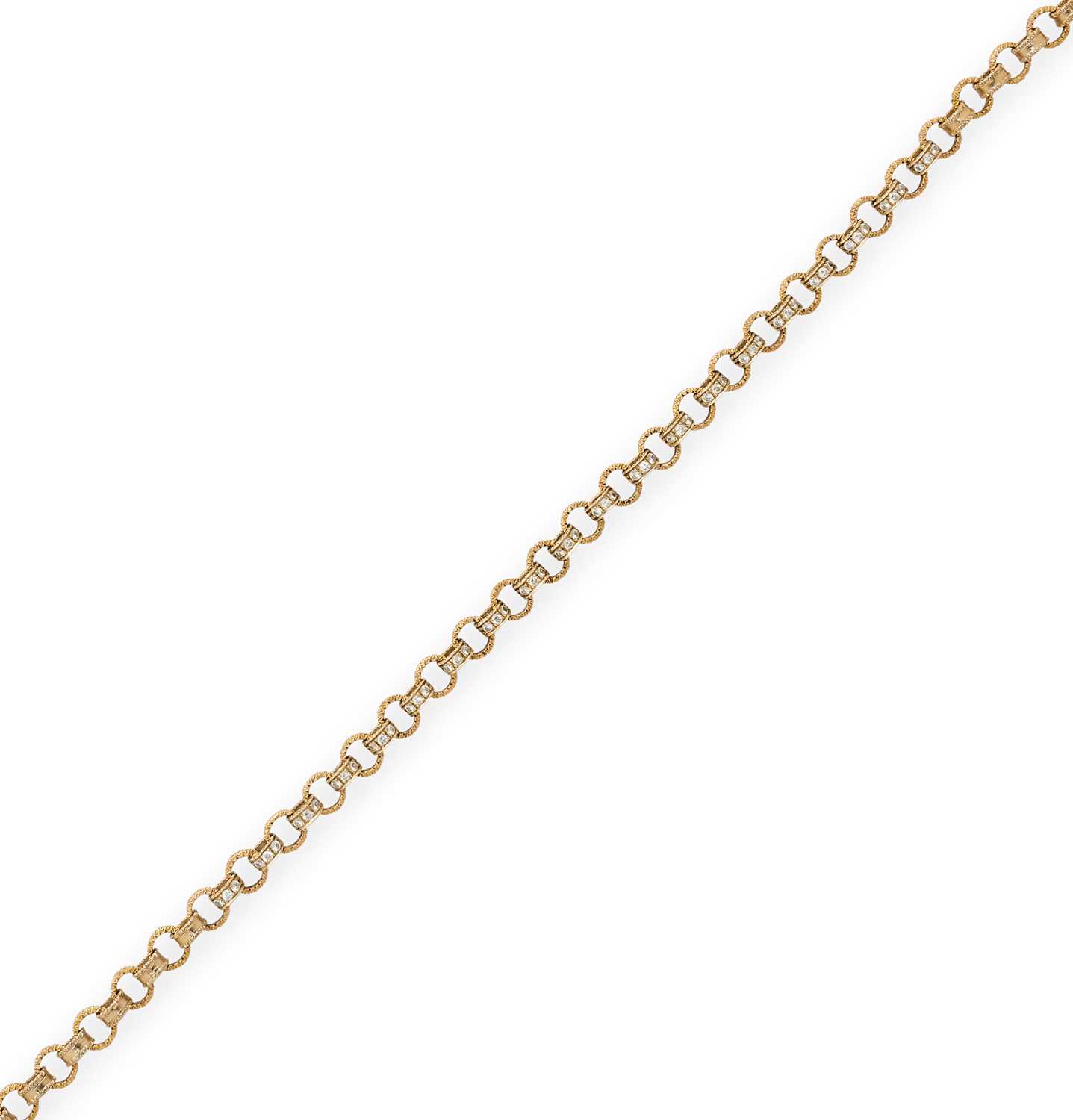 Lot 373 - GOLD AND DIAMOND NECKLACE, 1960s