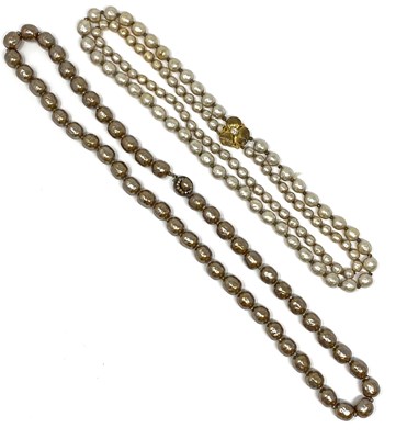 Lot 53 - MIRIAM HASKELL: TWO IMITATION PEARL NECKLACES, 1950s