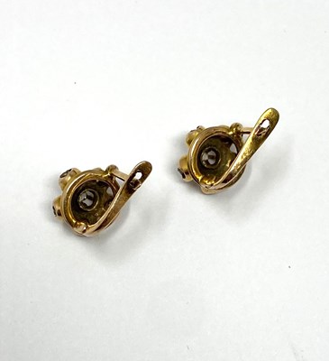 Lot 350 - PAIR OF DIAMOND CLUSTER EARRINGS, 1890s