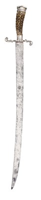 Lot 88 - AN ENGLISH SILVER-MOUNTED HUNTING HANGER, LATE 17TH CENTURY