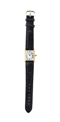 Lot 12 - CARTIER, TANK LOUIS CARTIER, REF.78086: GOLD MID SIZE WRISTWATCH, SWISS, CIRCA 1975