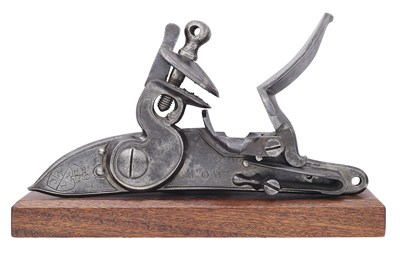 Lot 23 - AN EAST INDIA COMPANY FLINTLOCK MECHANISM FOR A WALL-PIECE BY TOW, DATED 1793