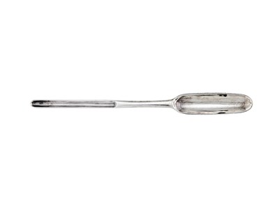 Lot 210 - A GEORGE I SILVER MARROW SCOOP, THOMAS MANN, LONDON, 1724