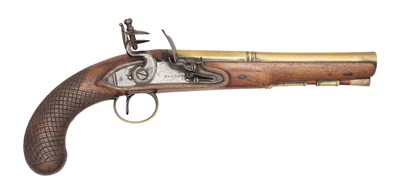 Lot 368 - A 25 BORE FLINTLOCK PISTOL BY JOHN 2 BENNETT, LONDON, CIRCA 1800