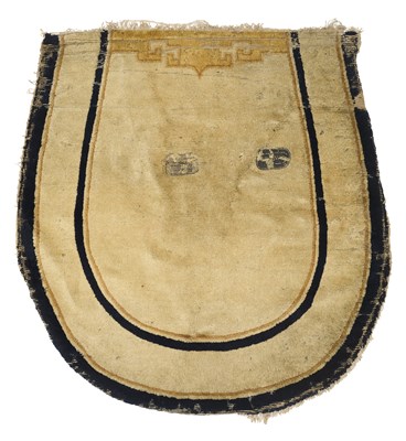 Lot 186 - A SIDE PANEL OF A CHINESE SADDLE COVER, PROBABLY NINGHSIA, 18TH CENTURY