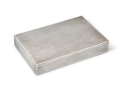 Lot 181 - CARTIER: A GEORGE VI SILVER BOX, JACQUES CARTIER, LONDON, 1947