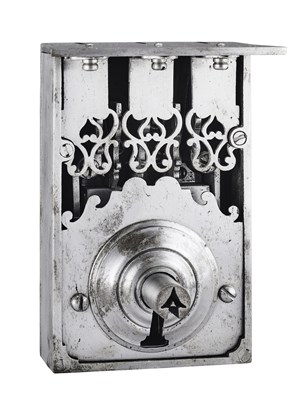 Lot 558 - A CONTINENTAL DOOR LOCK, MID-18TH CENTURY, POSSIBLY FRENCH