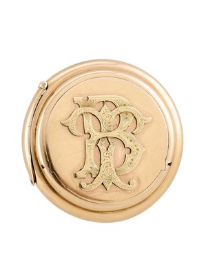 Lot 300 - A GOLD COMBINED VESTA AND SLOW MATCH CASE, UNMARKED, PROBABLY LONDON, CIRCA 1880