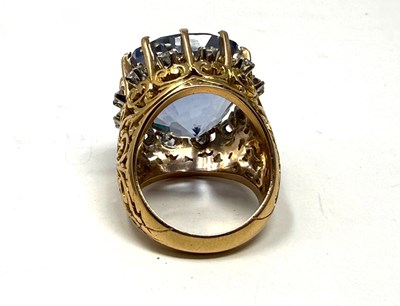 Lot 501 - SAPPHIRE AND DIAMOND COCKTAIL RING, 1960s