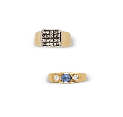 Lot 346 - COLLECTION OF FIVE GEM-SET RINGS