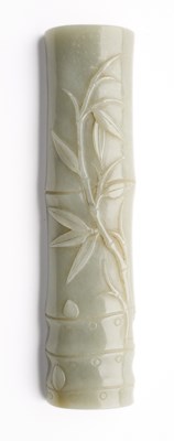Lot 75 - A CHINESE JADE WRIST REST, QING DYNASTY, 19TH CENTURY
