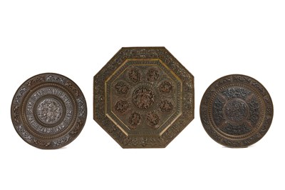 Lot 431 - THREE 'SWAMI-WORK' PLAQUES, TAMIL NADU, SOUTH INDIA, CIRCA 1900