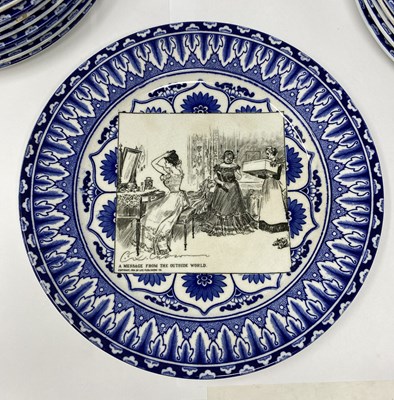 Lot 26 - A SET OF EIGHTEEN ROYAL DOULTON 'GIBSON GIRL' SERIESWARE PLATES, CIRCA 1902-15