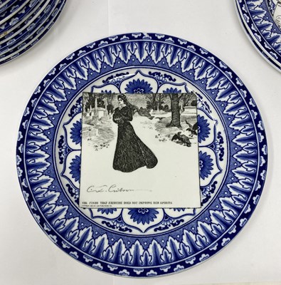 Lot 26 - A SET OF EIGHTEEN ROYAL DOULTON 'GIBSON GIRL' SERIESWARE PLATES, CIRCA 1902-15