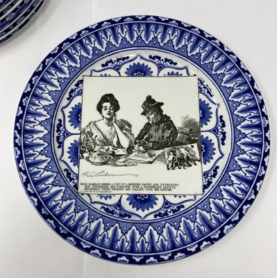 Lot 26 - A SET OF EIGHTEEN ROYAL DOULTON 'GIBSON GIRL' SERIESWARE PLATES, CIRCA 1902-15