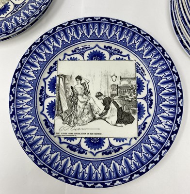Lot 26 - A SET OF EIGHTEEN ROYAL DOULTON 'GIBSON GIRL' SERIESWARE PLATES, CIRCA 1902-15