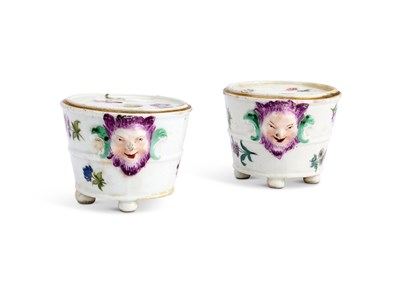 Lot 29 - A PAIR OF MEISSEN PORCELAIN FLOWER-POT TABLE DECORATIONS, THIRD QUARTER OF THE 18TH CENTURY