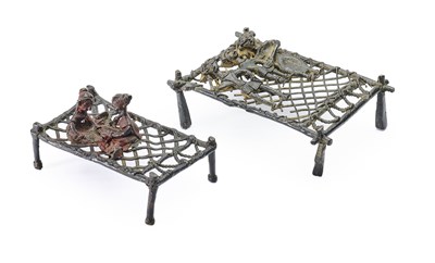 Lot 423 - TWO BASTAR BRONZE GROUPS, EASTERN INDIA, CIRCA 19TH CENTURY