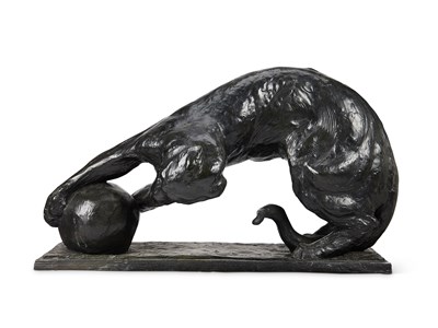 Lot 109 - ALBERIC COLLIN (1886-1962): LEOPARD PLAYING WITH A BALL