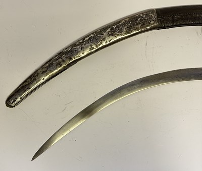 Lot 35 - AN OTTOMAN SILVER-MOUNTED SHAMSHIR, 19TH CENTURY