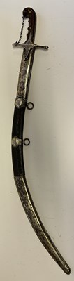 Lot 35 - AN OTTOMAN SILVER-MOUNTED SHAMSHIR, 19TH CENTURY
