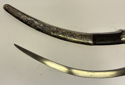 Lot 35 - AN OTTOMAN SILVER-MOUNTED SHAMSHIR, 19TH CENTURY