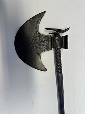 Lot 19 - A PERSIAN AXE, QAJAR, 19TH CENTURY