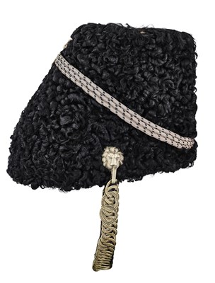 Lot 181 - A VICTORIAN OFFICER'S BUSBY OF THE ROYAL EAST KENT MOUNTED RIFLES