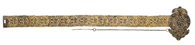 Lot 133 - A GREEK SILVER-GILT DRESS OR WEDDING BELT, 19TH CENTURY