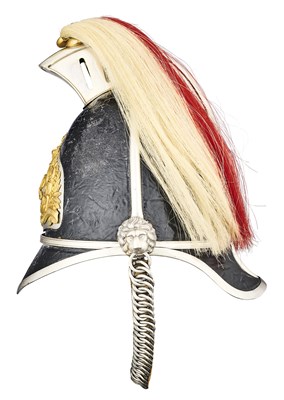 Lot 565 - A VICTORIAN OFFICER'S HELMET OF THE WORCESTERSHIRE YEOMANRY