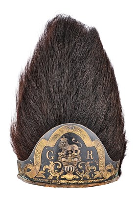 Lot 140 - A GRENADIER’S 1768 PATTERN FUR CAP, 20TH CENTURY