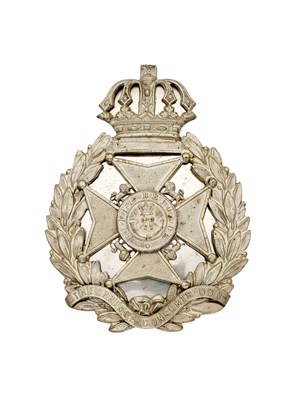 Lot 255 - A VICTORIAN RIFLE BRIGADE MILITIA HELMET PLATE