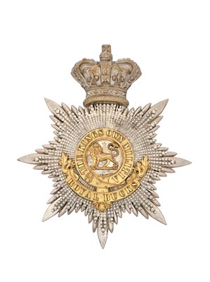 Lot 243 - A KING’S OWN ROYAL BUCKS MILITIA OFFICER’S HELMET PLATE, CIRCA 1878-81