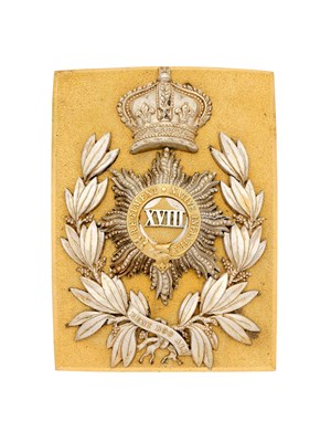 Lot 585 - A RARE VICTORIAN 18TH REGIMENT OF BOMBAY NATIVE INFANTRY OFFICER'S SHOULDER BELT PLATE