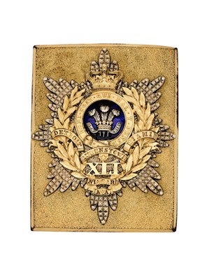 Lot 589 - A 41ST (THE WELSH) REGIMENT OF FOOT OFFICER'S SHOULDER BELT PLATE, PRE-1855