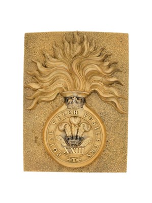 Lot 591 - A RARE 23RD (ROYAL WELCH FUSILIERS) FOOT OFFICER'S SHOULDER BELT PLATE, CIRCA 1840-55
