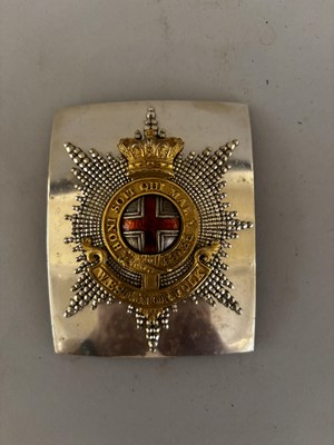 Lot 592 - AN WEST NORFOLK REGIMENT OFFICER'S SHOULDER BELT PLATE, PHILIP FIRMIN & SON, LONDON, 1852