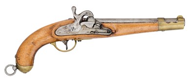 Lot 278 - A 16 BORE AUSTRIAN MODEL 1851 PERCUSSION CAVALRY PISTOL, DATED 1853