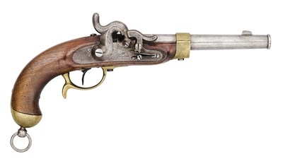 Lot 298 - A 24 BORE GERMAN (PRUSSIAN) MODEL 1850 PERCUSSION PISTOL, DATED 1851