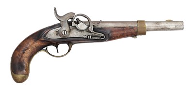 Lot 301 - A 15 BORE GERMAN (SAXON) MODEL 1816/40 PERCUSSION CAVALRY PISTOL