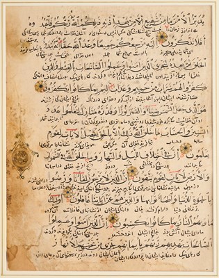 Lot 512 - A SELJUK QUR'AN LEAF, PERSIA, 12TH CENTURY
