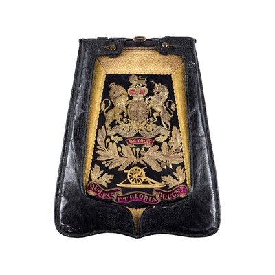 Lot 605 - AN OFFICER'S DRESS SABRETACHE OF THE ROYAL ARTILLERY